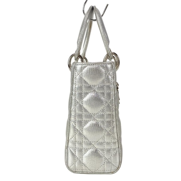 Dior Lady Bag Silver Small with STRAP! - Picture 2 of 16